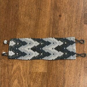 Black and White Beaded Bracelet